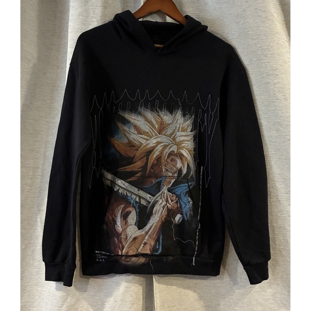 RUDE Collection Dragon Ball Z Future Trunks Hoodie Made in Canada Black Size S